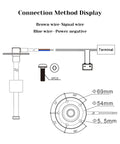 240-33 Ohms 8 Inch Fuel Level Sending Unit For Marine Boat Truck Car Fuel Water Level Gauge Sensor Stainless Steel 316 Tank Sender With Five Hole Mount wiring diagram