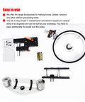 Badass 2HP Variable Speed Belt Sander And Knife Grinder Rig With accessories and parts for blade making on white background.