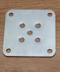 Heavy Duty Furniture Leg Mounting Plates With Screws Flat Metal T Brackets Connector Base for Sofa Cabinet Chair Couch, 70x70mm galvanized steel base.