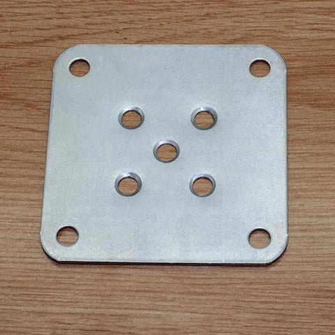 Heavy Duty Furniture Leg Mounting Plates With Screws Flat Metal T Brackets Connector Base for Sofa Cabinet Chair Couch, 70x70mm galvanized steel base.
