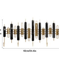 Slay Your Entryway With These Heavy Duty Metal Coat Hooks Wall Mounted For Living Room Bedroom Bathroom Closets Creative Multi Hook Design, 62cm, black and gold.