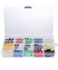 Clear box with 300 Pcs Mixed Jumper Cap Kit 2.54mm 2.0mm 1.27mm Jumpers For Arduino Raspberry Pi Pcbs Shunts Short Circuit