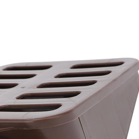 Angled Lawn Drain Grate For Yard Drainage Beefy Heavy Duty Rugged Grate Built For Residential And Commercial Use Easy Install Durable Brown Finish Fits Three Quarter Inch Thin Wall Drain Pipes Multi Purpose Drain Solution, side view
