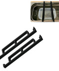 2 Pack Compatible With Veveor Jps-20a Ultrasonic Cleaner Basket Rack Holder, black plastic racks for securing glass containers.