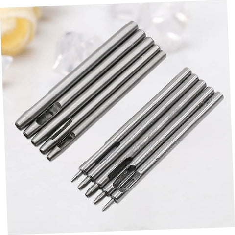 Leather Punch Tool Set with Hollow Round Punches for Belts Watch Bands and Crafts Pro Grade Leather Hole Cutter Chisel Kit