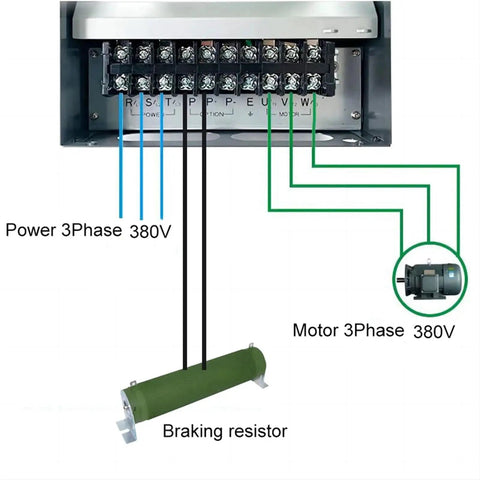 Go Full Throttle With This Industrial Strength Heavy Duty 45KW 37KW 55KW VFD Inverter Drive Featuring Vector Control For 380V 3 Phase Input And Output Spindle Motors And CNC Machines At 90 Amps Output 0 To 650 Hertz, wiring diagram