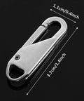 Close-up of a silver metal zipper pull from the 10 Piece Zipper Repair Kit With Durable Pull And Slider Replacement For Luggage And Backpack