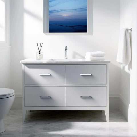 Bathroom vanity with Polished Chrome Cabinet Pulls 5 Pack With 3 Inch Hole Centers 76mm Durable Zinc Alloy Kitchen Cupboard Drawer Hardware