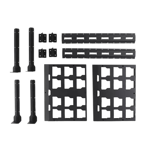 Heavy Duty 2 Shelf Racking Kit For Tool Box Storage System With Carbon Steel Build And 80 Lb Load Capacity components
