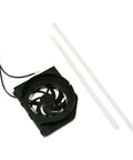 Refrigerator Condenser Fan Motor Assembly Replacement WR60X23363 with blade and wiring for fridge cooling.