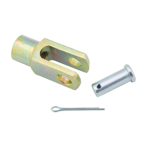 Bolt On Master Cylinder Clevis And Pushrod Kit Three Eighths Inch Fine Thread Clevis With Four Point Seven Five Inches Pushrod Length And Two Inches Clevis Includes Pin And Cotter Key For Brake Pedal Connection
