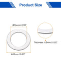 Twenty Piece M10 Flat Washers Built Different With Solid 304 Stainless Steel Measuring Ten By Sixteen Millimeters As Reliable Spacers For Auto Bolts And Shop Rigs showing dimensions.