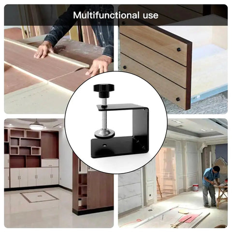 Drawer Front Installation Clamps Set For Woodworking With Cold Rolled Steel C Clamps And Protective Pads