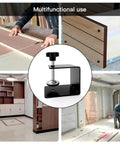 Heavy Duty Cold Rolled Steel C Clamps For Drawer Front Installation And Cabinet Assembly With Thick Anti Slip Rubber Pads Lock It Down Tight Bang For Your Buck Shop Ready Set Of Four shown in use for assembling cabinets and drawer fronts.