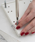 Installing stainless steel 1 inch spring door hinges self closing with built in strong spring on white cabinet door