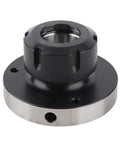 Compact Clamping Collet Chuck For Cnc Milling Machine And Lathe With Er32 80Mm Diameter Stable Carbon Steel Build, top view.