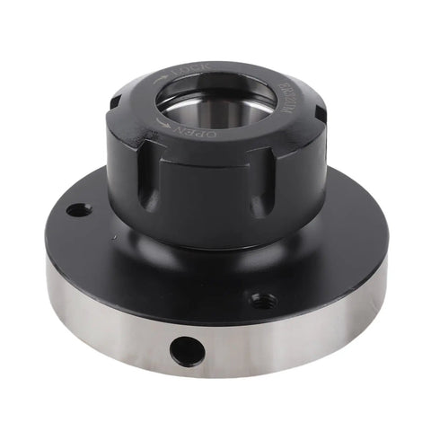 Compact Clamping Collet Chuck For Cnc Milling Machine And Lathe With Er32 80Mm Diameter Stable Carbon Steel Build, top view.