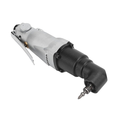 Pro Industrial Grade Badass Air Powered Impact Wrench Featuring Ultra Rugged Dual Hammer Operation angled with trigger for automotive use.