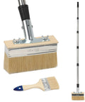 Long Handle Deck Stain Brush With 59 Inch Telescoping Pole 6 Inch Wide Stain Applicator For Outdoor Wood Decks Fences Patios Walls