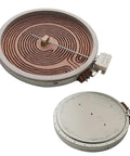 Top and bottom view of Genuine OEM 9 Inch Radiant Dual Surface Element For Electric Range Replacement Part For Smooth Cooking And Fast Heat