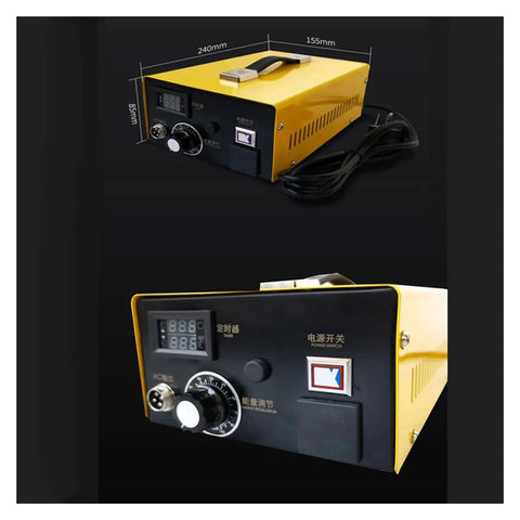 Pro Grade 1500W UV Resin Curing Light With Smooth Stepless Dimming and Hella Fast Shadowless 365Nm 395Nm Rays, yellow casing with digital controls.