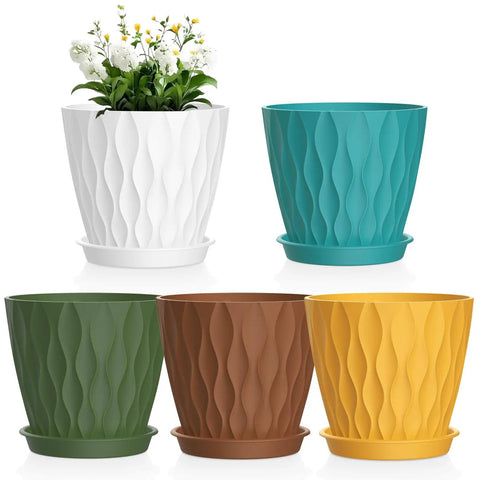 small plastic plant pots with drainage holes 4 Inch Small Plastic Nursery Pots Set