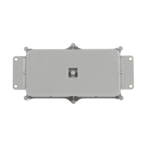 12 Port Junction Box Kit 50600 With Big Easy Access Wiring Box, Silicone Gasket Lid Keeps Moisture And Corrosives Out, Reinforced Mounting With Four Eyelet Holes, 12 Pre-Tapped Holes For Quick And Clean Wire Connections. Grey ABS junction box with clear lid and side mount holes