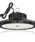 100W UFO LED High Bay Light With 15000 Lumens At 5000K Daylight IP65 UL approved with 5 foot cable and US plug