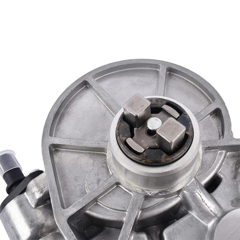 Front view of a silver aluminum TEKKOAUTO vacuum pump replacement rotor assembly.