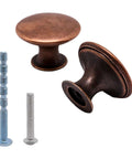 32 Piece Oil Rubbed Bronze Cabinet Knobs Round Dresser Knobs With Mounting Screws For Kitchen Cabinets And Drawer Doors