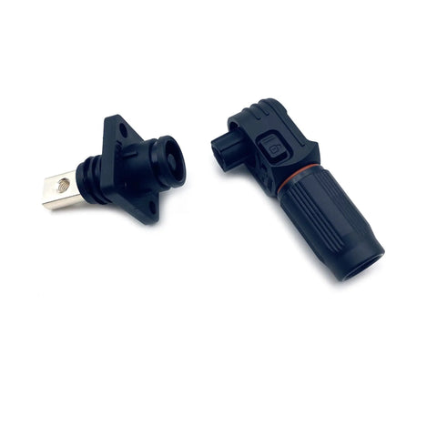 Beefy 400A Battery Power Connector Rock Solid High Current Plug Socket IP67 Waterproof Right Angle Quick Disconnect Terminal components.