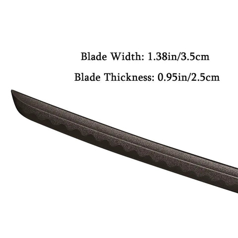 Blade detail of Ultra Tough 41 Inch Polypropylene Sword with ABS Scabbard for theater LARP and martial arts training.