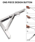 Heavy Duty Folding Shelf Brackets 20 Inch Two Pack Stainless Steel Collapsible Wall Mount Triangle Brackets with one-piece design button
