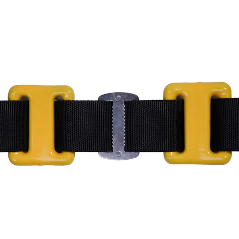 Stainless Steel Dive Weight Belt D Ring Set For Scuba Gear Two Piece Weight Keepers 5cm 2 Inch Wide Belt Retainer with yellow accents