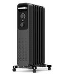 ZAFRO 1500W oil-filled radiator heater in black with 3 heat settings and wheeled base