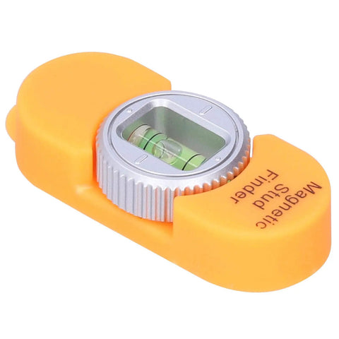 Vistreck Magnetic Stud Finder with Level Gauge for Easy Metal Detection, compact orange design with level bubble, portable tool.