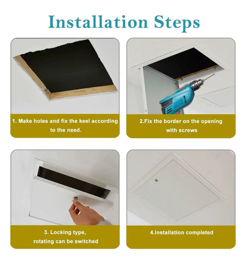 Installation steps for Dead Simple No Hassle Removable Air Grille Access Panel 30 By 34 Inch with smooth operation.