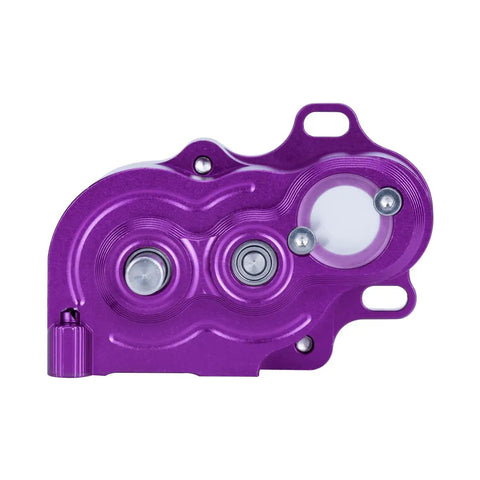 Low Center Of Gravity 1X10 RC Transmission Gearbox With Metal Gears, Sealed Dustproof Case For 1X10 Scale RC Cars, Purple Finish