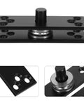 Stainless Steel Hidden Pivot Cabinet Door Hinge With 360 Degree Rotation Built Tough Heavy Duty Construction For Saloon And Secret Doors Easy Install Durable Furniture Hardware By HOMSFOU, shown in front view with close-up details.