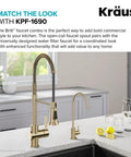 Hella Durable Standalone Kitchen Water Filter Faucet In 100 Percent Lead Free Brass With A Slick Spot Free Antique Champagne Bronze Finish For Fresh Filtered Drinking Water in a modern kitchen setting.