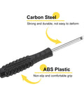 Solid Go To Mini Slotted Screwdriver With A Crisp 4.0mm Flat Head And Easy Grip Handle, Carbon Steel, 4.53 In long.