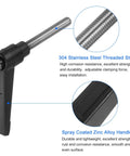 Top Shelf Two Pack Black Clamping Lever Handles With M8 Thread And Snappy Quick Release Button For Fast Machine Setup And Solid Workpiece Holding, showing corrosion-resistant stainless steel stud.