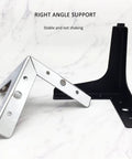 Heavy Duty Carbon Steel Furniture Legs With Slick Non Slip Rubber Bottoms And Included Screws For Sofas Couches And Cabinets Tough Gold Build Super Simple Swap Right angle support shown in silver and black finish.