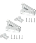 Spring Loaded Push To Open Door Catch Set, 2 Pack Touch Latch with screws, cold rolled steel for cabinets and closets