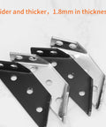8 Pack Sturdy Corner Braces For Wood Shelves And Furniture, Right Angle Braces To Lock Down Three Boards At Once