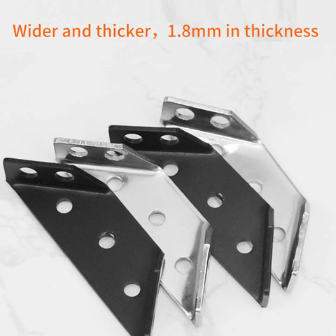 8 Pack Sturdy Corner Braces For Wood Shelves And Furniture, Right Angle Braces To Lock Down Three Boards At Once