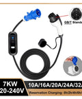 Level 2 32A 7KW Home EV Charger Cable 5M GBT Plug, 1 Phase Fast Charging Station For Electric Vehicles, IP67 Waterproof