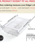 Fridge Egg Drawer Organizer With Adjustable Rack And Snap On Install Clear Egg Storage Bin dimensions with max depth 17 inches
