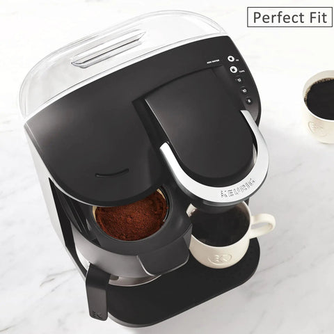 Gold Mesh Reusable Coffee Filter For 8 To 12 Cups No More Paper Filters This Eco Friendly Basket Style Filter Is Compatible With Keurig K Duo Essentials And K Duo Brewers BPA Free 1 Pack