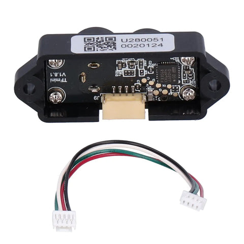 Compact Lidar Sensor For Vehicle Detection With Ultra Small Form Factor And Precise Distance Readings Single Point Ranging 0.112m Range For Diy Projects And Professional Use, black module with circuit board and wires